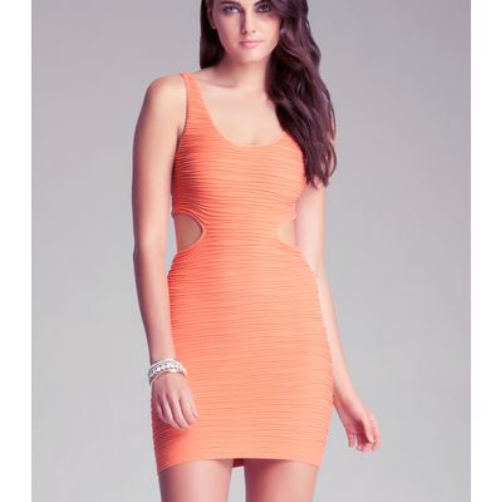Bebe Side Cutout bodycon tank dress